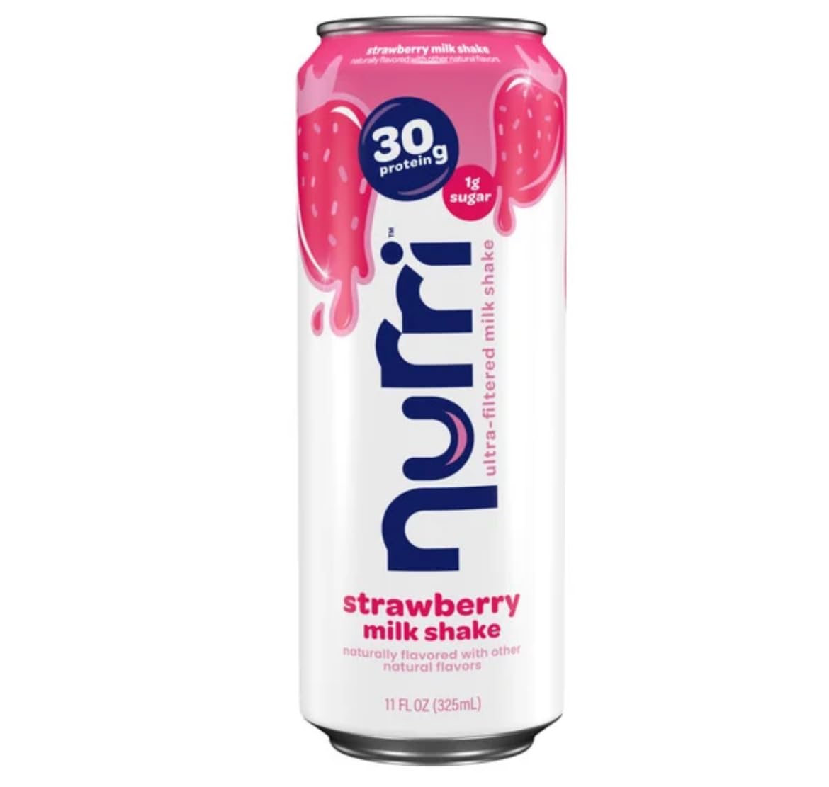 Strawberry Protein Shake 12 Pack – 30g Protein, Lactose Free, Low Sugar, 150 Calories, 11 fl oz Cans with Vitamins & Minerals – Ready to Drink