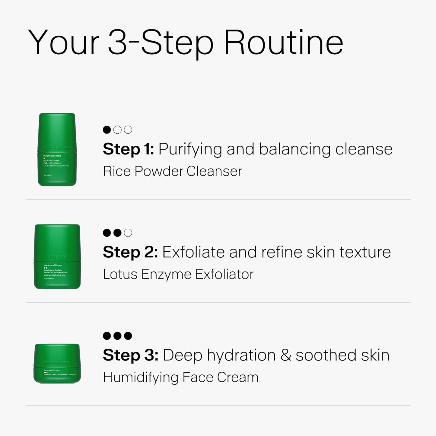 Humanrace Three-Step Starter Routine Kit for Glowing Skin