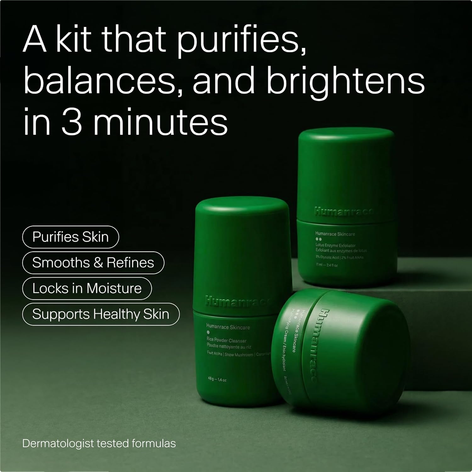 Humanrace Three-Step Starter Routine Kit for Glowing Skin