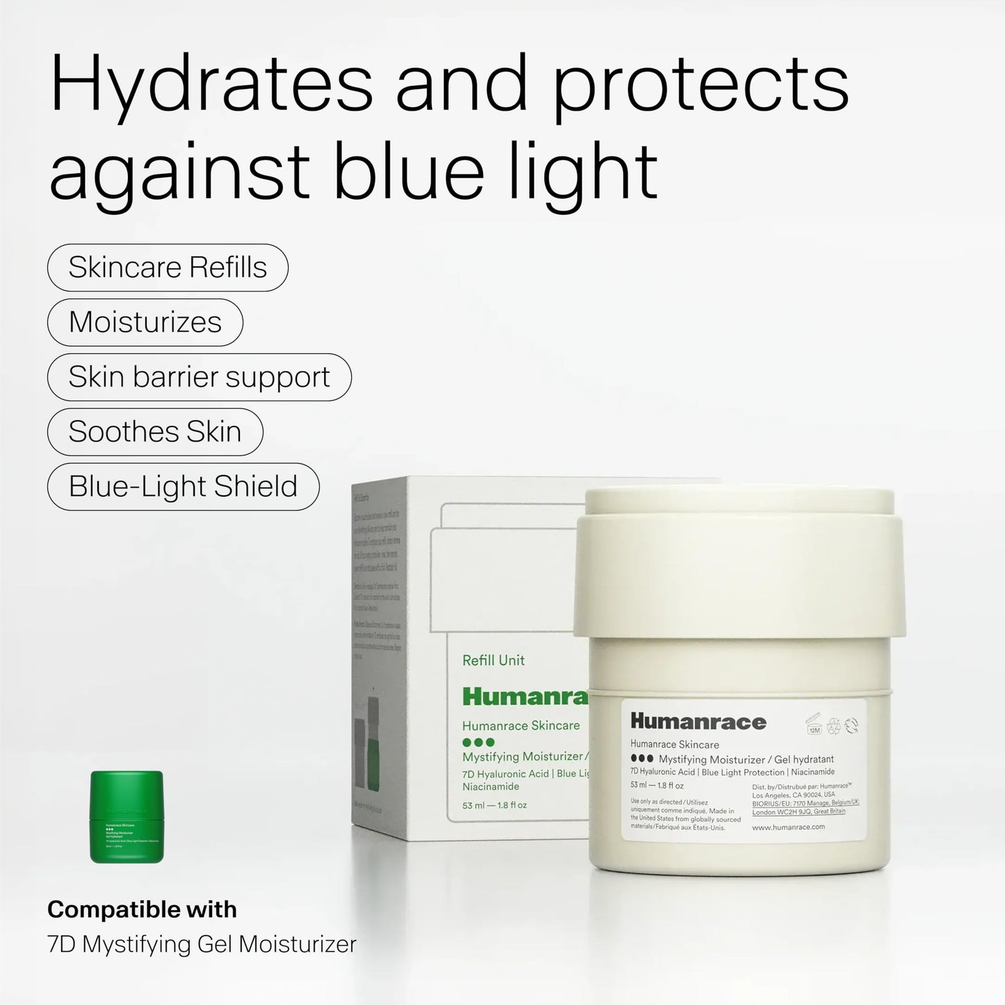 Humanrace 7D Hyaluronic Acid Mystifying Gel Moisturizer, 1.7 fl oz, Refillable