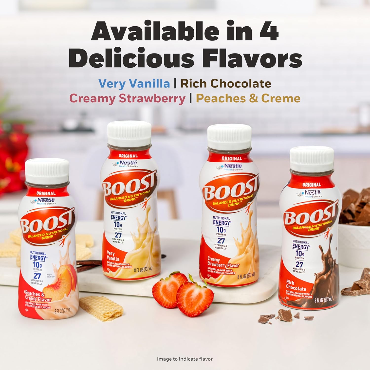 BOOST Original Ready to Drink Nutritional Drinks, Rich Chocolate, 8 Fl Oz Bottles (Pack of 24)